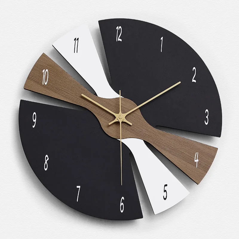 

modern decorated wall clock living room Round fashion black creative wall clock modern design children horloge Wall decor