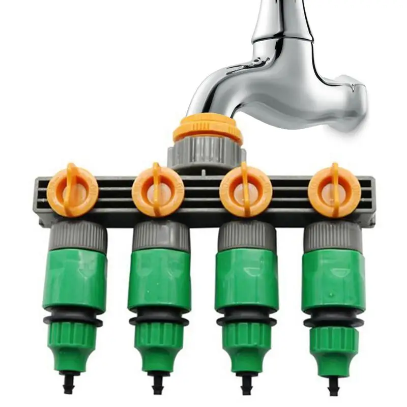 

Gardening Household Pipe Plastic Four-Way Splitter Irrigation Hose Controller Shunt Watering Joint Outlet