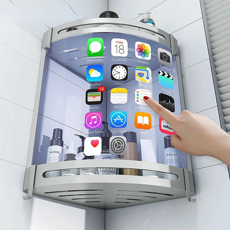 

Треугольная полка для ванной комнаты, органайзер для полотенец на унитаз, настенный держатель для шампуня, аксессуары для ванной комнаты