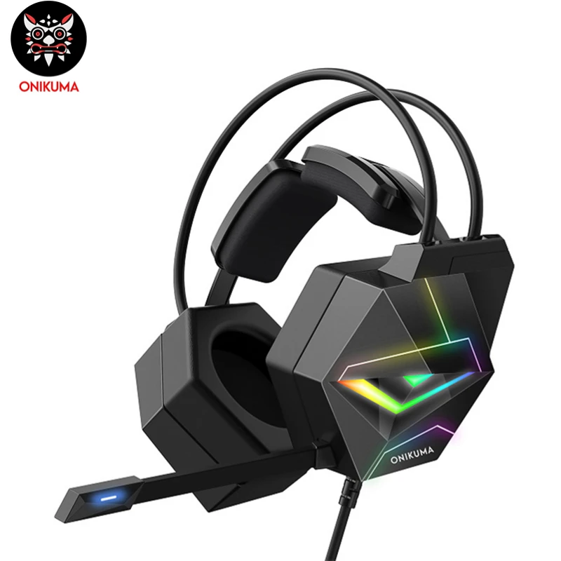 

ONIKUMA X20 Wired Earphone Gaming Earphone With Dynatic RGB Lighting Surround Gaming Headset Gamer For Switch PS4 PC Gamer