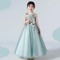 childrens clothes summer flower girl wedding princess fluffy gauze dress birthday piano host foreign style performance dress