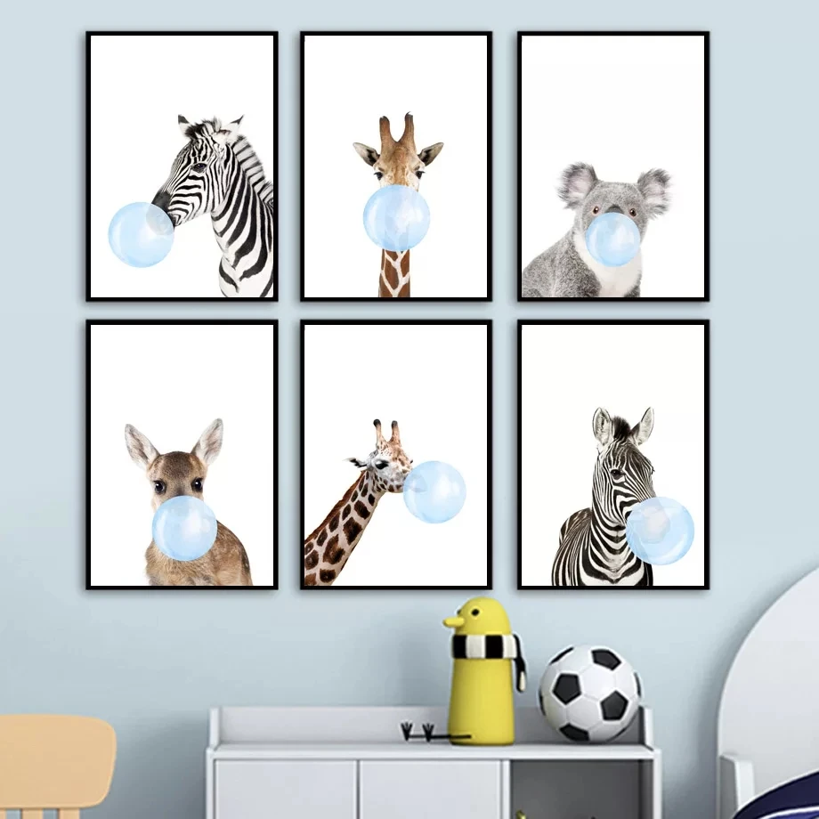 

Настенная картина «Зебра, жираф, коала», олень