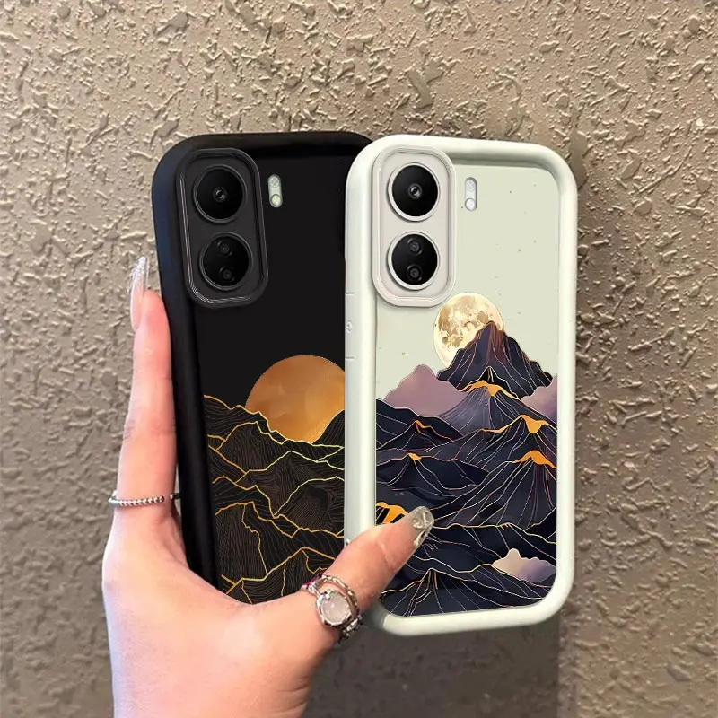 Защитная крышка для объектива камеры с изображением восхода солнца и заката