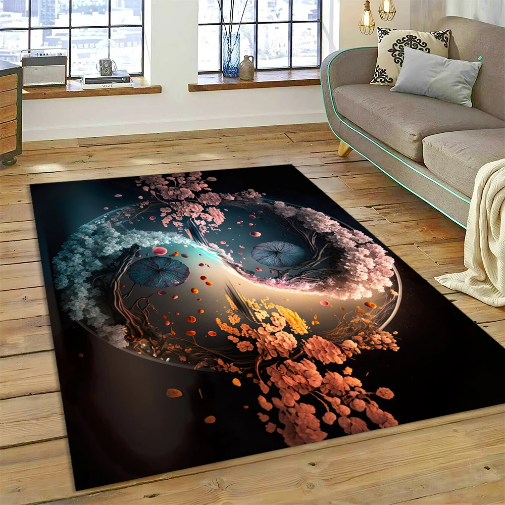 Натуральный китайский ковер в стиле Инь и Ян