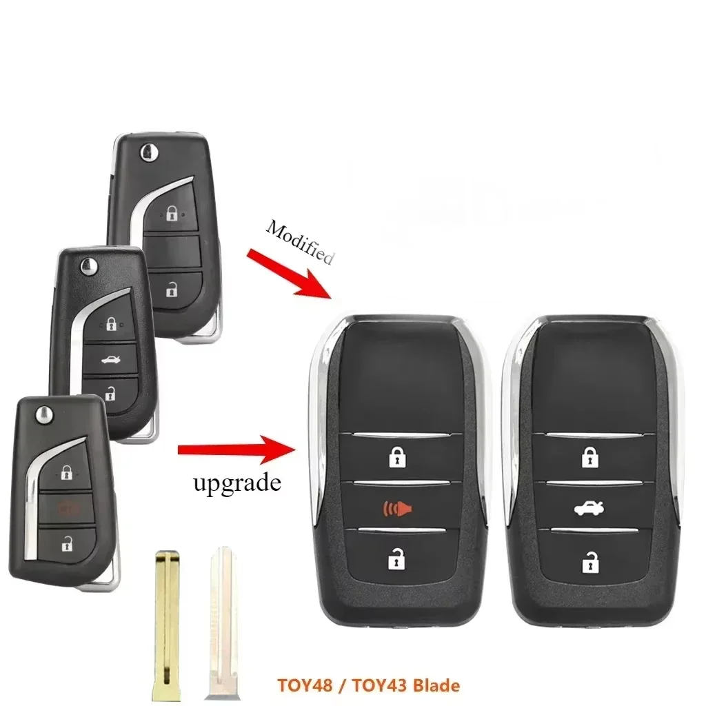 Автомобильный брелок для ключей модифицированный чехол Toyota Rav4 Yaris Highlander Auris Avensis