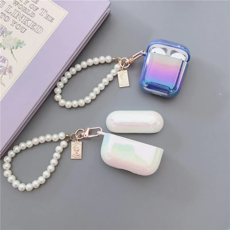 

For Airpods 1 2 Pro Keychain, Airpods 1 2 Case, Hard Case, Rainbow, Drip, Cute, Flash, Earphone Protection Case Surprise Price