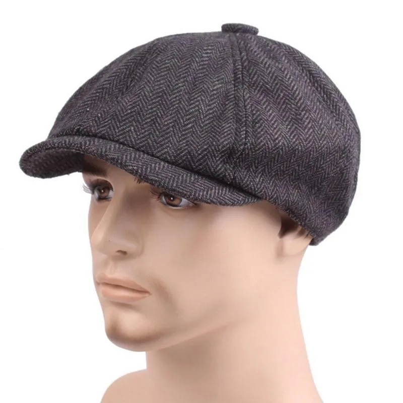 

Flat Brim Adjustable Men Spring Berets Cap Vintage Men Beret Newsboy Hats Classic Western Newsboy Caps Cotton Blend Beret Hat