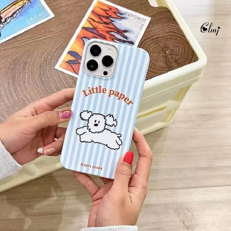 

Clmj Cute Dog Puppy Phone Case For iPhone 14 Plus 11 13 Mini 12 Pro XR XS Max X 8 7 Plus Se 2020 Silicone Phone Protective Cover