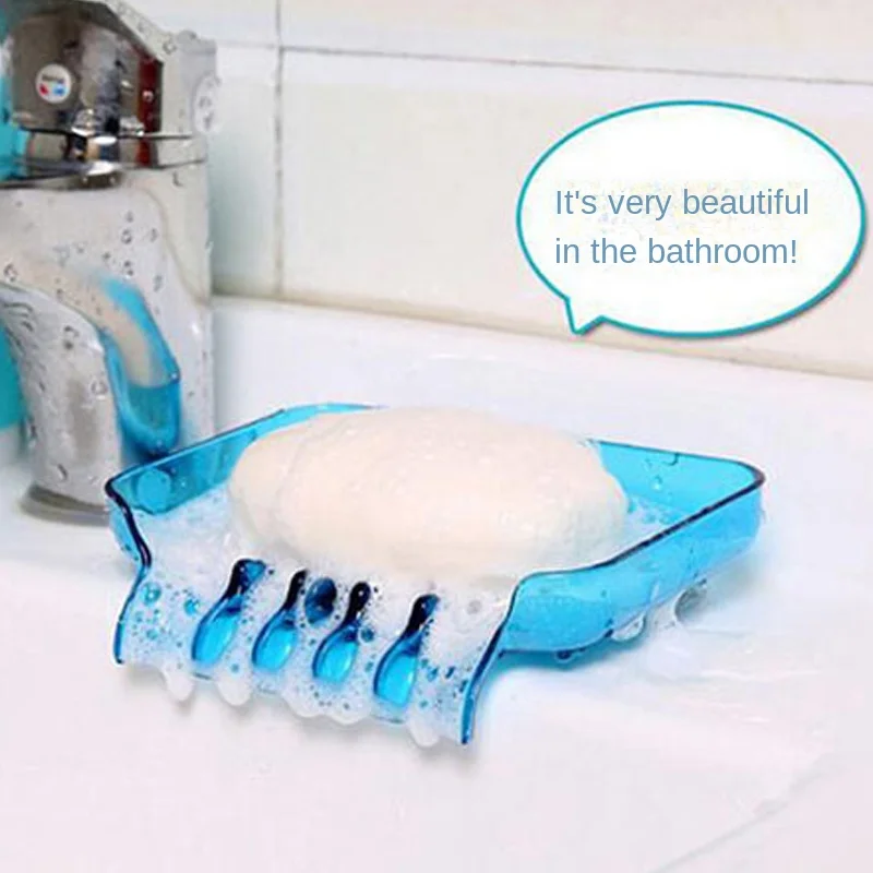 

Super Suction Cup Fixed Soap Dish Bathroom Soap Container Box Self Draining Holder for Bathroom Sink Various Shapes of Soap