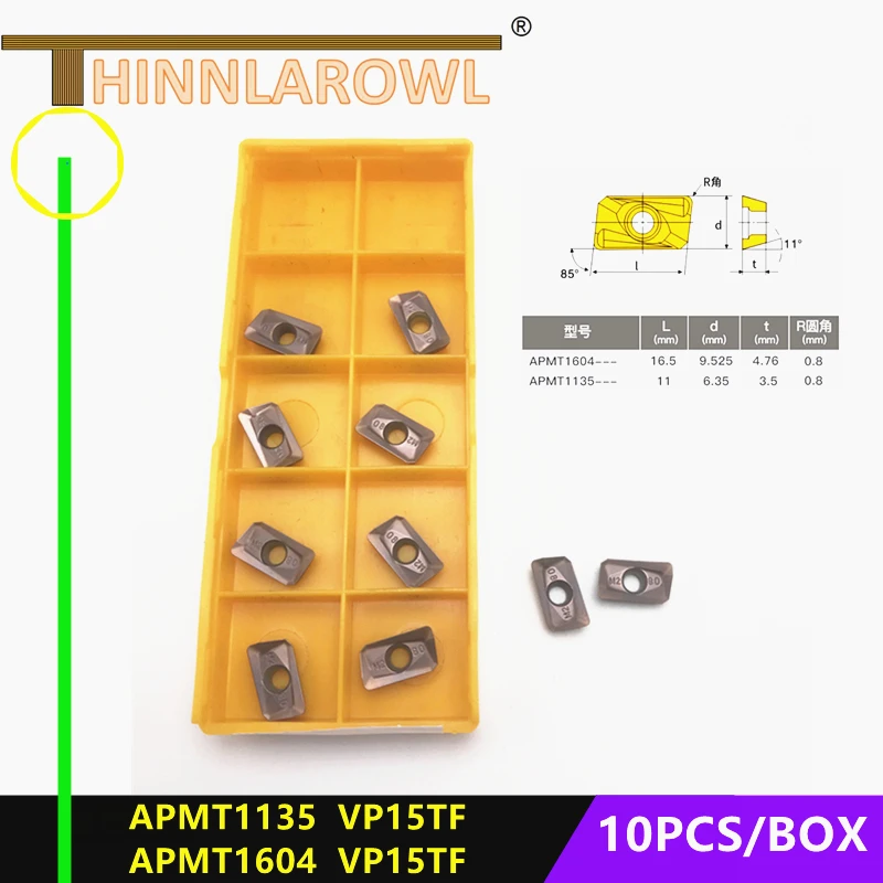 APMT1604 M2 VP15TF H2 APMT1135 vp15tfкарбидный концевой фрезерный инструмент Фрезерный Φ APMT1604PDER