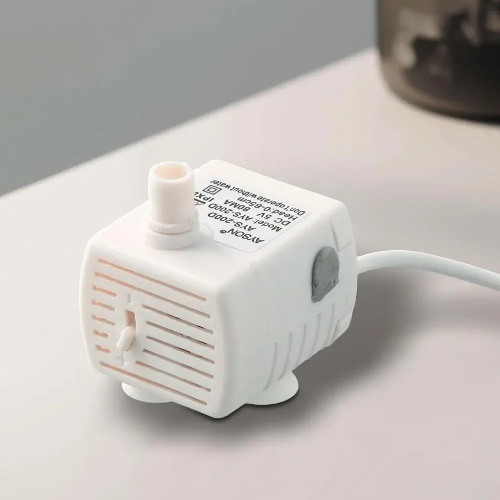 Фото Мини-погружной насос 200 л/ч, 2 Вт, USB DC 5 В, диспенсер для воды для домашних животных, ультра-тихий водяной насос DR-DC160, насосы для воды, бесщеточный двигатель Y9B8 №2