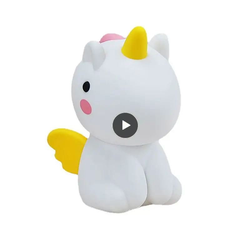 

Multicolor Desk Lamp Multi-role Light In The Bedroom Ins Wind Cute Cartoon Light Housewear Furnishings Silicone 1200mah