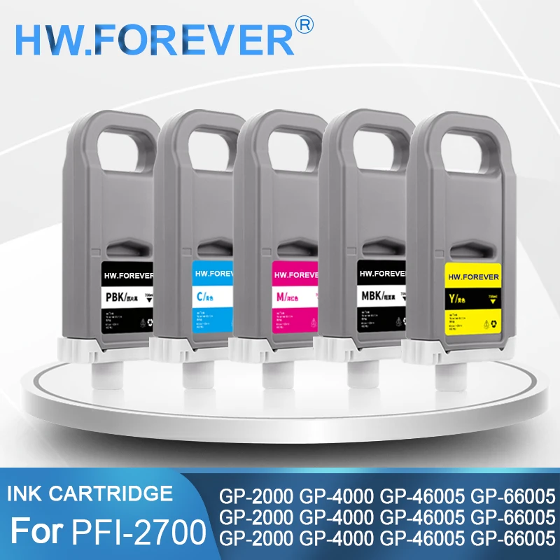 Совместимый картридж для Canon PFI 2700 чернильный принтера GP2000 GP4000 GP4600S GP6600S с