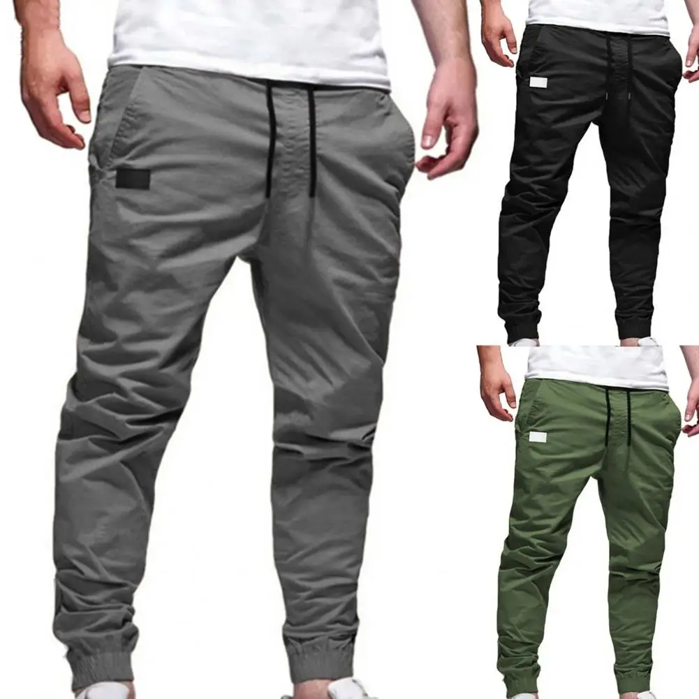

Fashion Wear Resistant Multi Pockets Deep Crotch Training Slacks Multi Pockets Skin-friendly Fitness Pants for Trekking