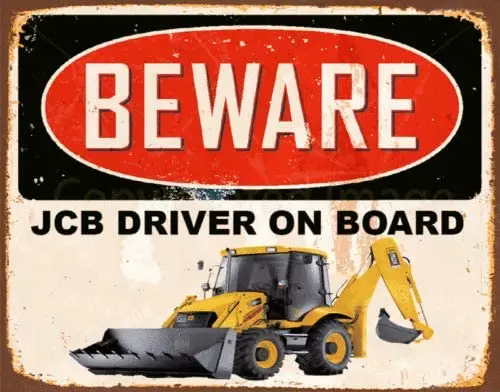

Остерегайтесь водителя JCB на борту, металлический оловянный знак, постер, Настенная табличка, оловянные знаки, для дома, семьи, для влюбленны...