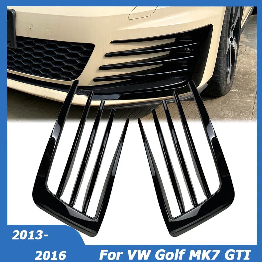 

For VW Golf 7 MK7 VII GTI 2013-2016 Front Bumper Splitter Canard Fog Light Cover Flare Muds Fin Wind Knife Trim Car Accessories