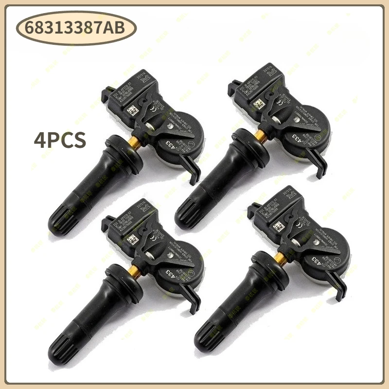 Фото 68313387AB 1/4 шт. TPMS датчик системы контроля давления в шинах для Chrysler Pacifica Jeep Compass Renegade №1