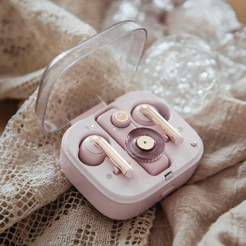 Беспроводные TWS Bluetooth наушники MUZEN Chao ONE Одри Pink Mao King настоящие спортивные