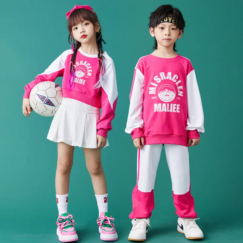 

Детская одежда в стиле хип-хоп, повседневные топы, юбка с блестками для девочек, Детский костюм для джазовых танцев, одежда для бальных танцев, уличная одежда