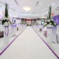 New Arrival 2m Wide X 10 M/roll White Plush Wedding Carpet Aisle Runner For Holiday Party Decorations Supplies