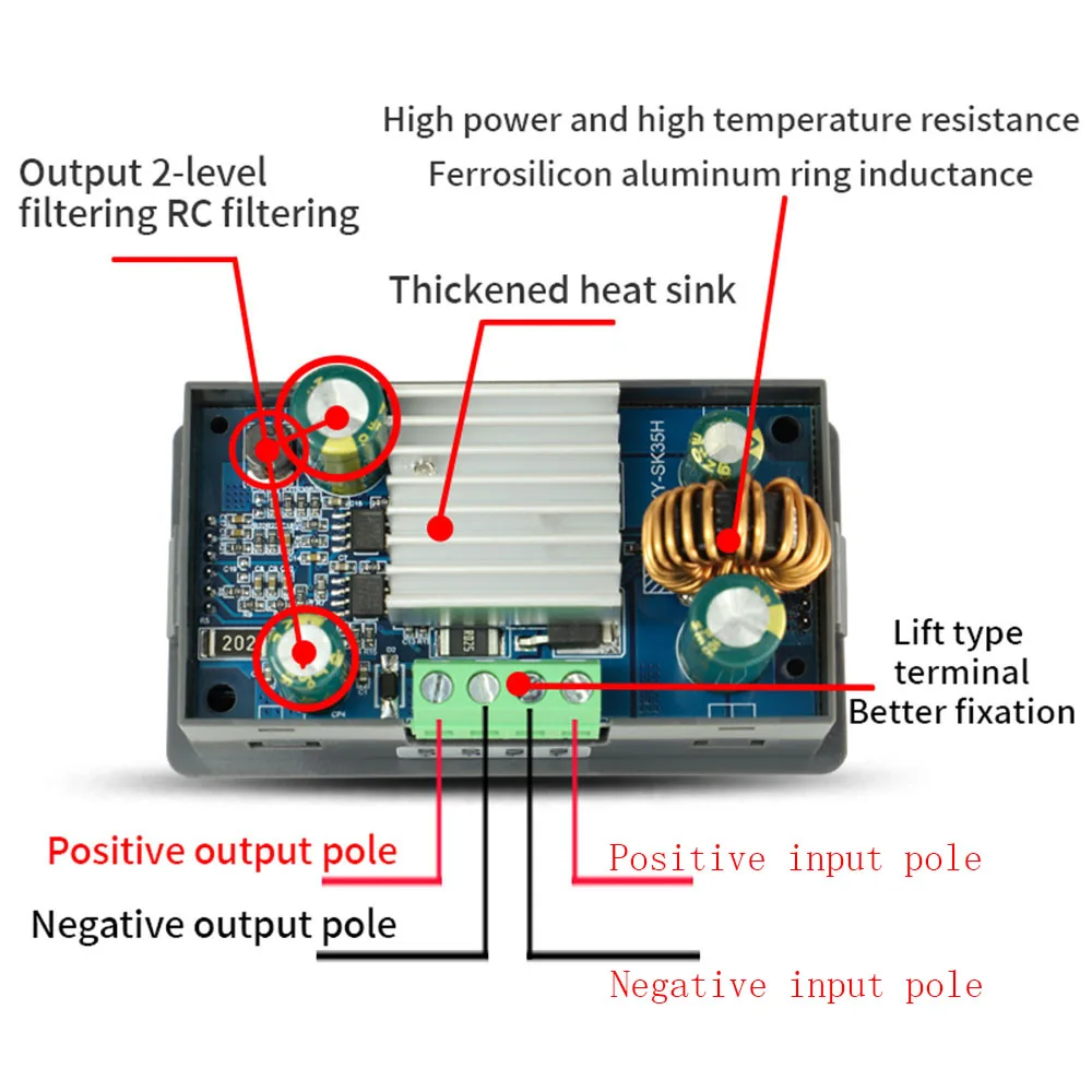 Регулируемый блок питания SK35H с ЧПУ стандартный повышающий преобразователь CC CV 0