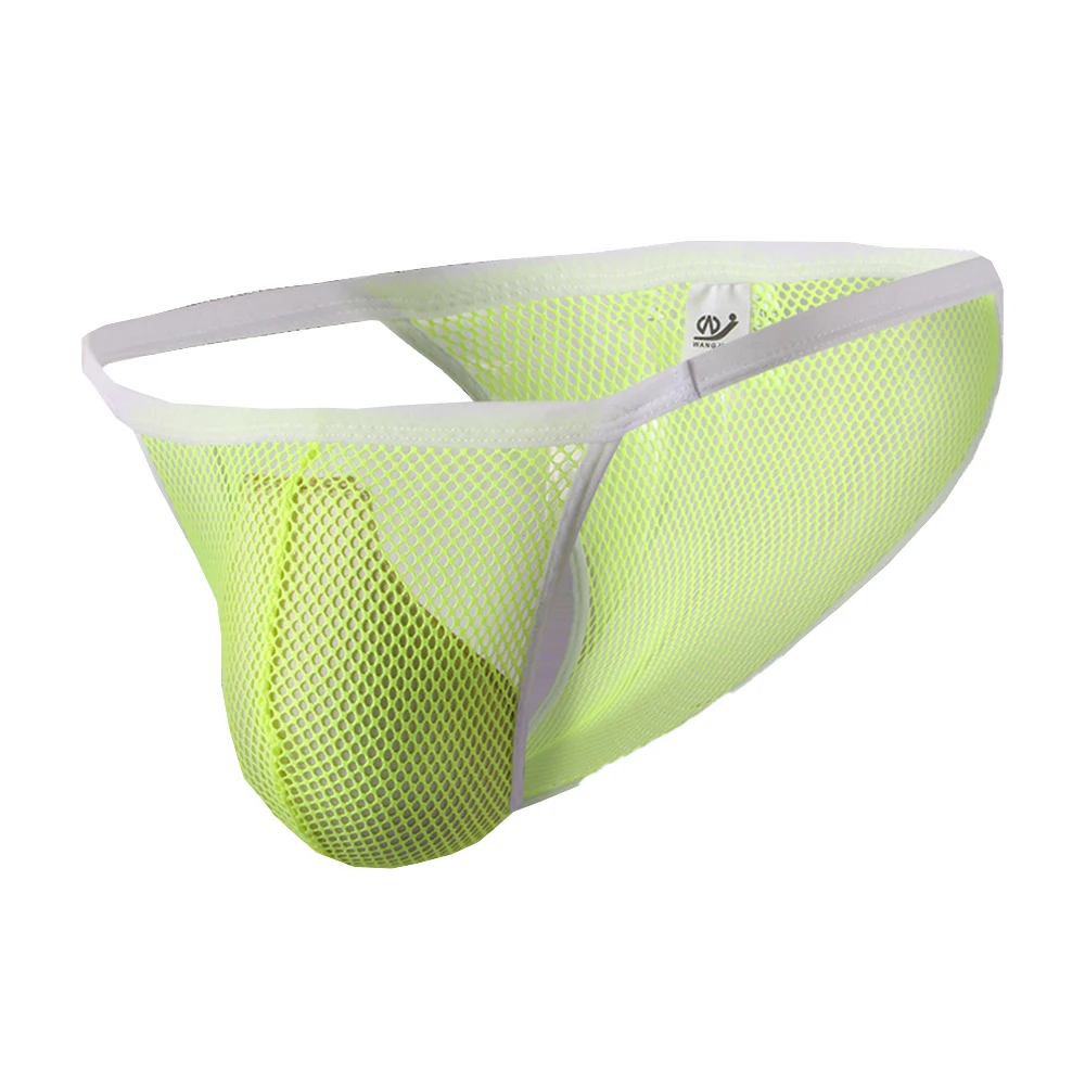 

Men Sexy Mesh Underwear Breathable Underpants Quick Dry Mesh Pouch Bikini Briefs See Through Panties Male Bulge Pouch Knickers