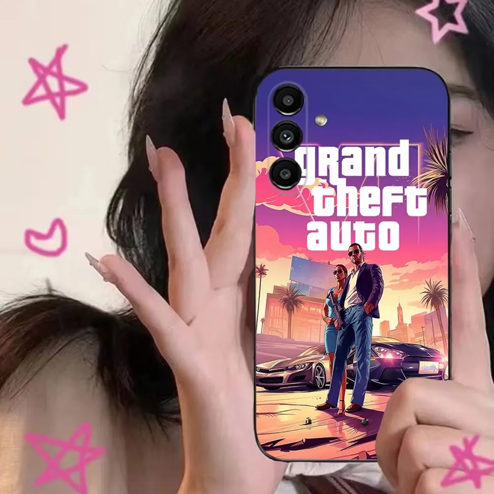 Чехол для телефона G-Gta 6 Game Samsung S24 S21 S22 S23 S30 Ultra S20 Plus Fe Lite Note 10 9 5G черный мягкий чехол