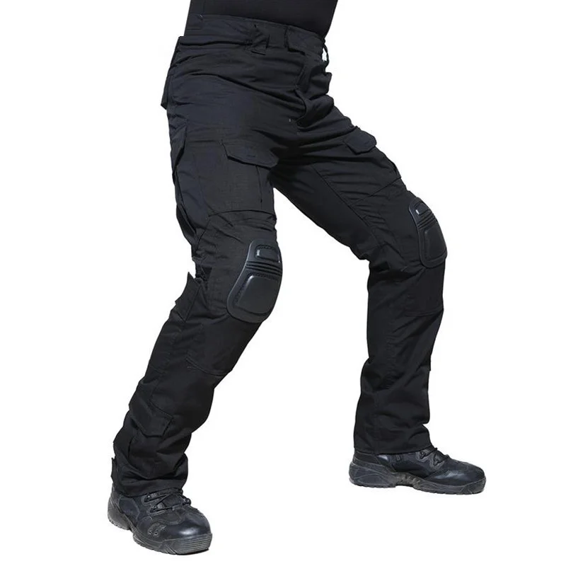 

Камуфляжные тренировочные брюки для мужчин и женщин, походные охотничьи Военные боевые тактические штаны с наколенниками для похода и охоты