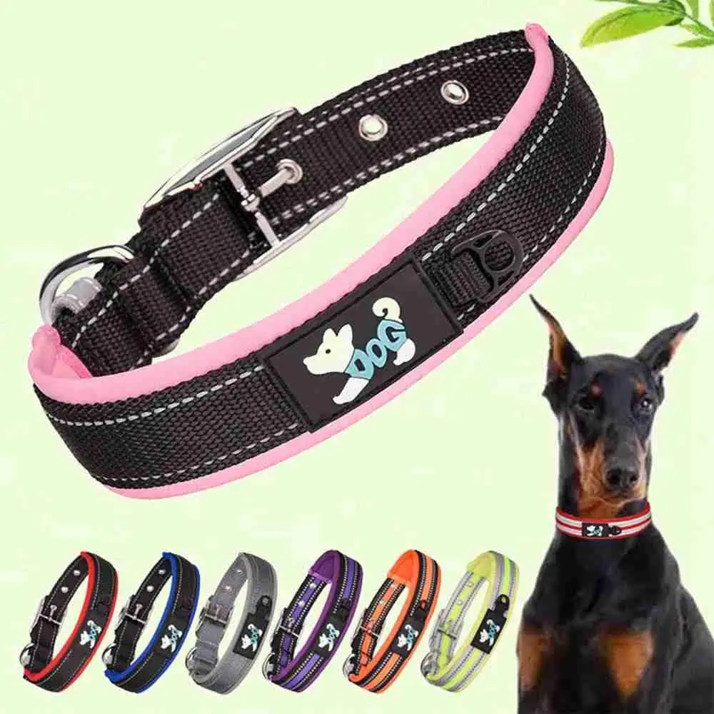 

Прочный ремешок на шею, светоотражающий собачий ошейник, нейлоновый поводок, ожерелье для домашних животных, товары для маленьких собак