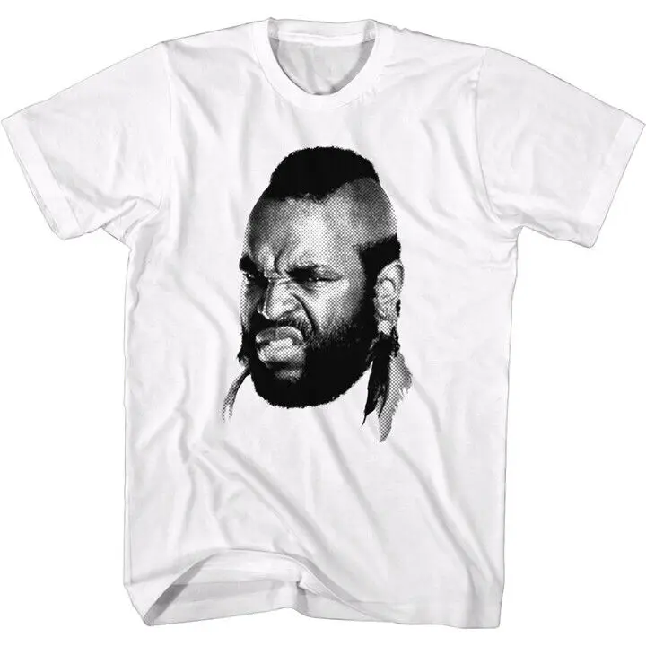 Мужская Футболка Mr. T новая белая хлопковая SM - 5XL с изображением лица