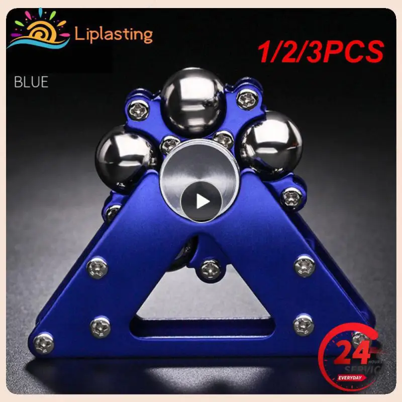 

1/2/3PCS Fidget Spinner Metal Antistress Hand Top Gyroscope Stress Reliever Desk Stainless Steel Ball Bracket Fingertip Gyro