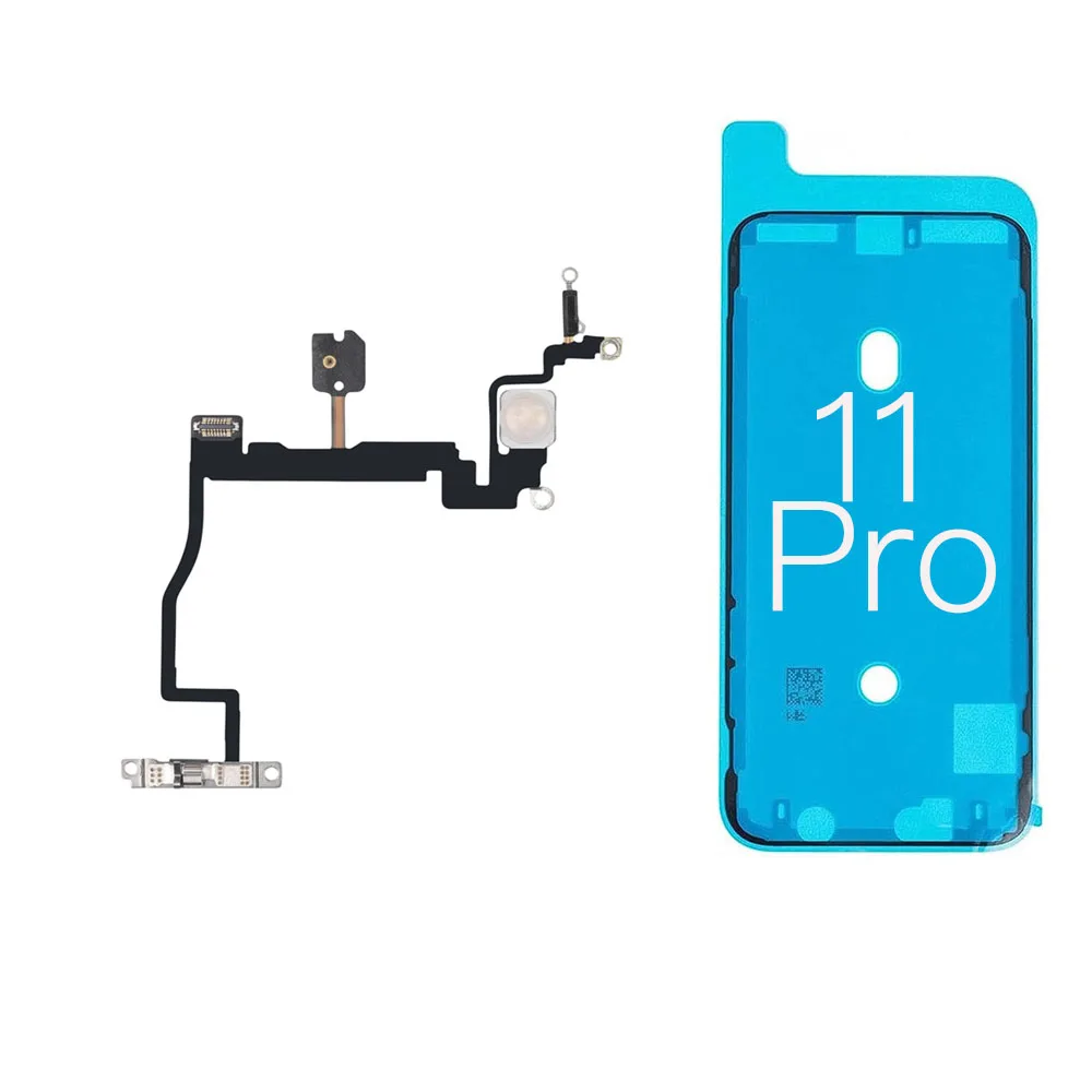 Кнопка питания с гибким кабелем для iPhone 11, 11 Pro Max, фиксированное управление включениемвыключением, микрофон, переключатель фонарика, водонепроницаемая лента (art.: 3920cdd2125ae) - 3920cdd2125ae