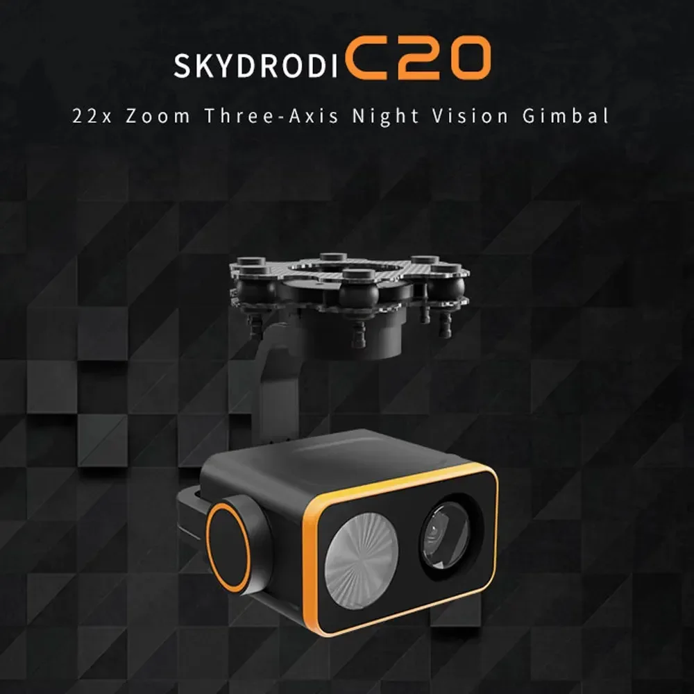 Камера Skydroid C20 с трехосевым стабилизатором, ночным видением 1080P, 22-кратным оптическим зумом и стабилизированным прожектором для дронов H16 H30 с дистанционным управлением (art.: 3920dbbd5ec81) - 3920dbbd5ec81