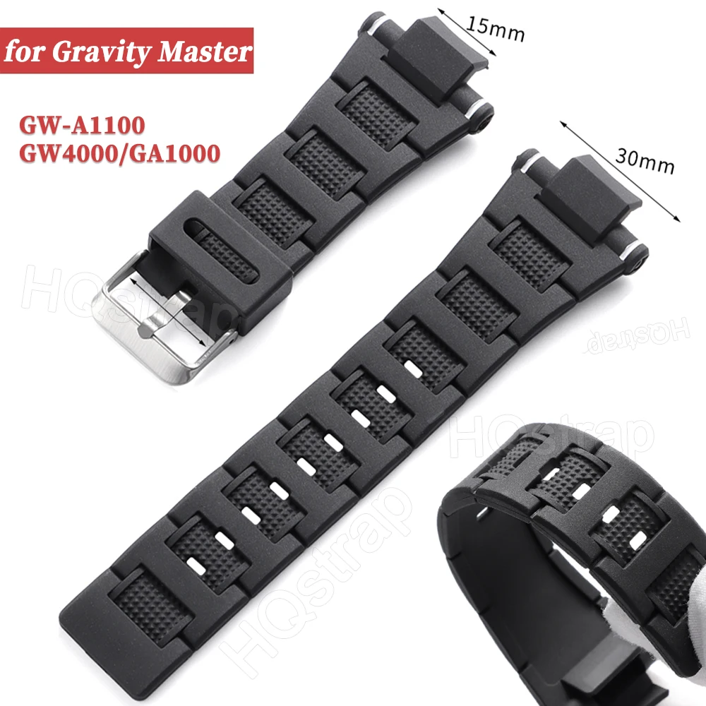 Фото Ремешок для часов из смолы для G-Shock 15 мм * 30 мм, ремешок для часов Gravity Master Series GW-A1100 ‌ GW-4000 ‌ GA-1000 Аксессуары для часов №1