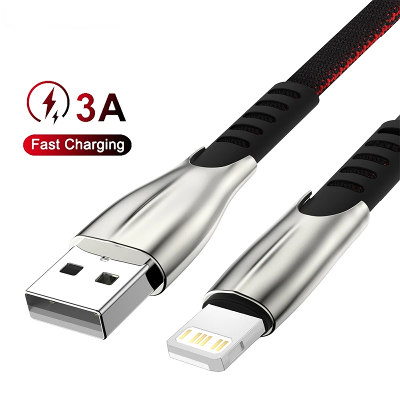 

3A Fast Charge USB Cable For iPhone 13 12 11 Pro X XS Max SE 2020 6 6s 7 8 Plus Apple iPad Mobile Phone Cord Data Charger Wire