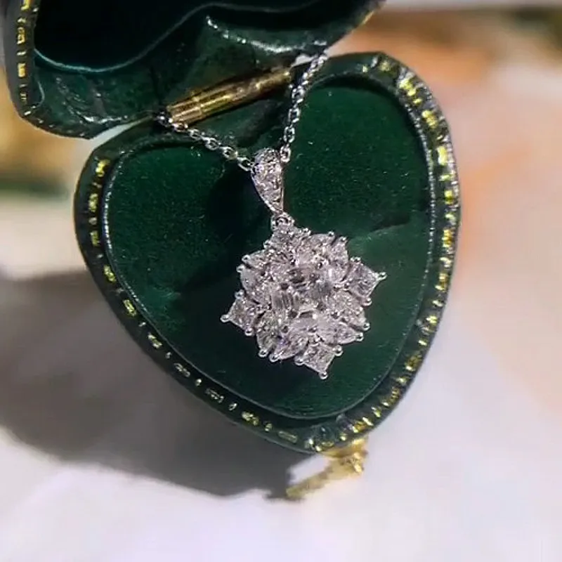 

Женский кулон из серебра 925 пробы, с искусственным бриллиантом