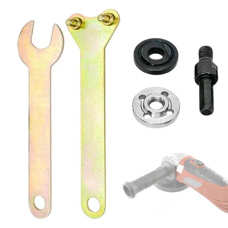 

10mm/6mm Electric Drill Conversion Angle Grinder Mandrel Connecting Rod Adapter Cut Disc Polishing Wheel Holder Spanner Kit