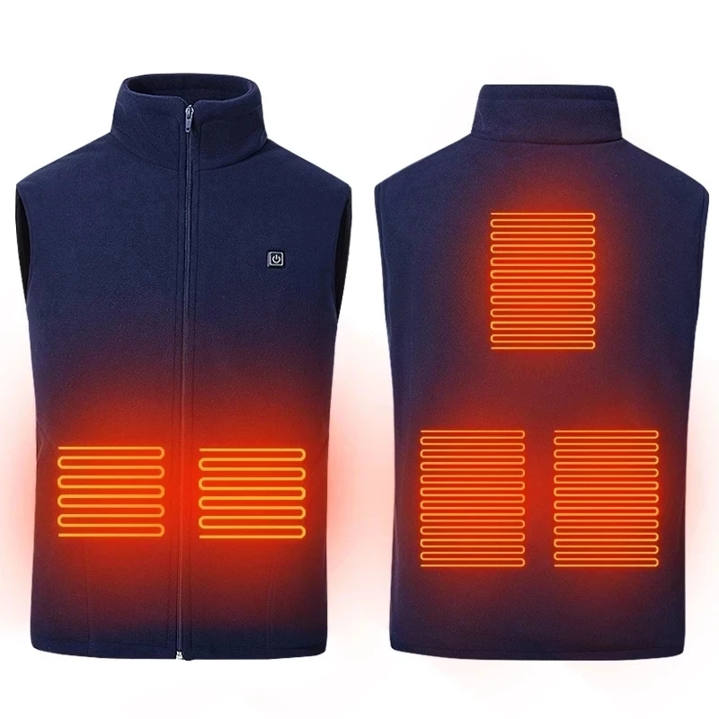 Men Women Heated Sweaters Winter Autumn Thickened Coats Vest Jackets Fleece Coats Heating Cashmere Vest Fashion Slim Furry Coat
