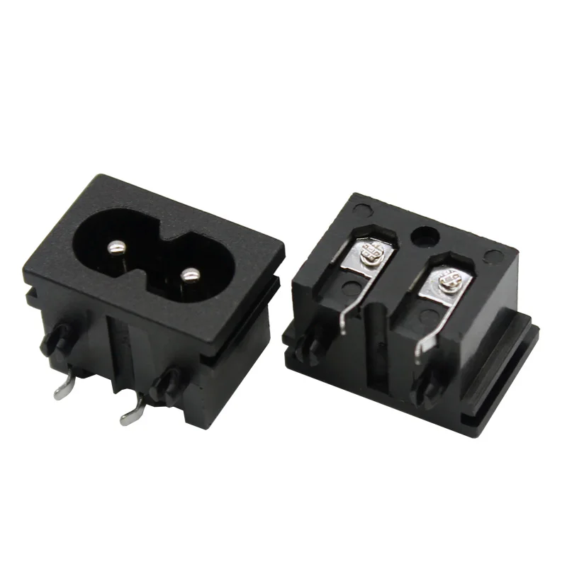 

Промышленный Электрический 2-контактный штекер C8 маленький разъем питания Iec C8