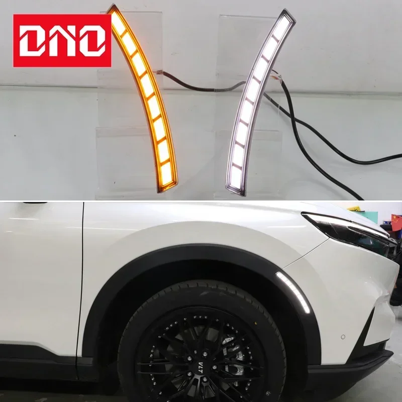Автомобильные светодиодные дневные ходовые огни 12 В для Honda CRV 2023 желтый
