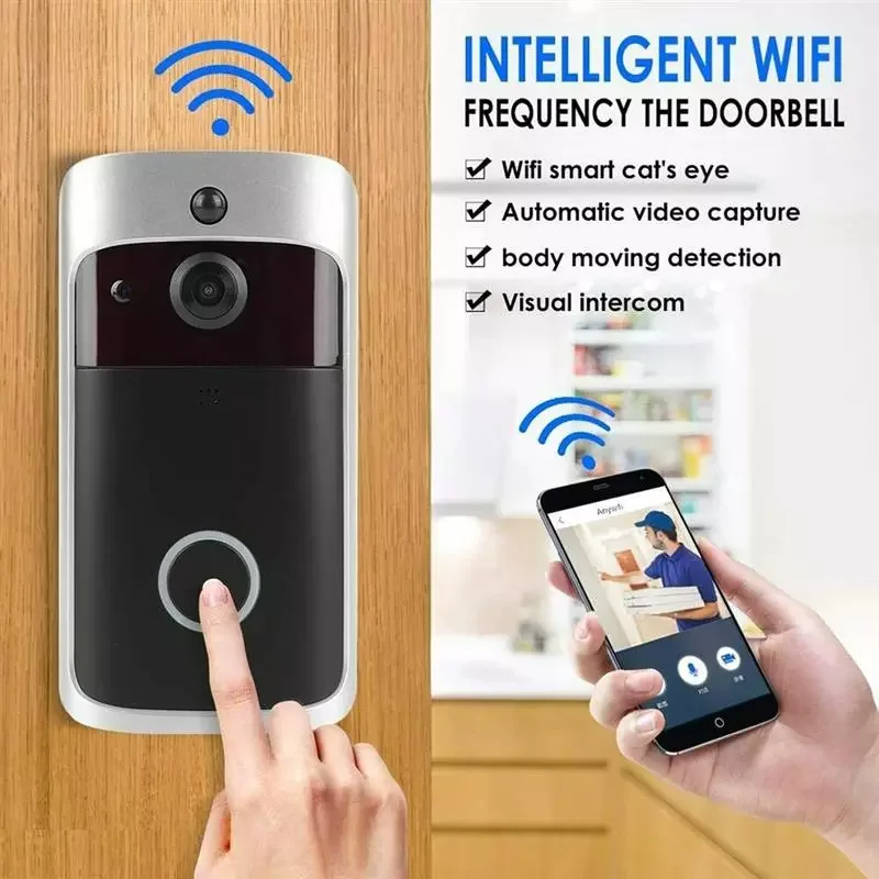 

Wireless Smart Doorbell Camera Two Way Video Talk WiFi Door Bell Camera Waterproof Human Detection Video Intercom Cameras