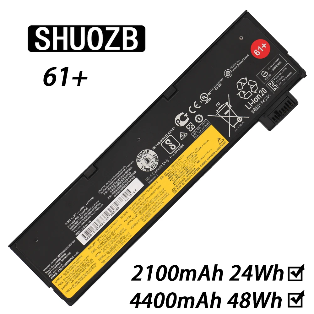 

New Laptop Battery for Lenovo ThinkPad T470 T480 T570 T580 P51S P52S 01AV427 01AV423 SB10K97580 61+ 10.8V 4400mAh 2100mAh SHUOZB