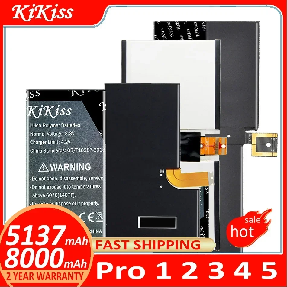 Аккумулятор KiKiss для Microsoft Surface Pro 1 2 3 4 5 1601 1514 2ICP5 1631 1645 1657 1724 1796 Аккумуляторы + трек