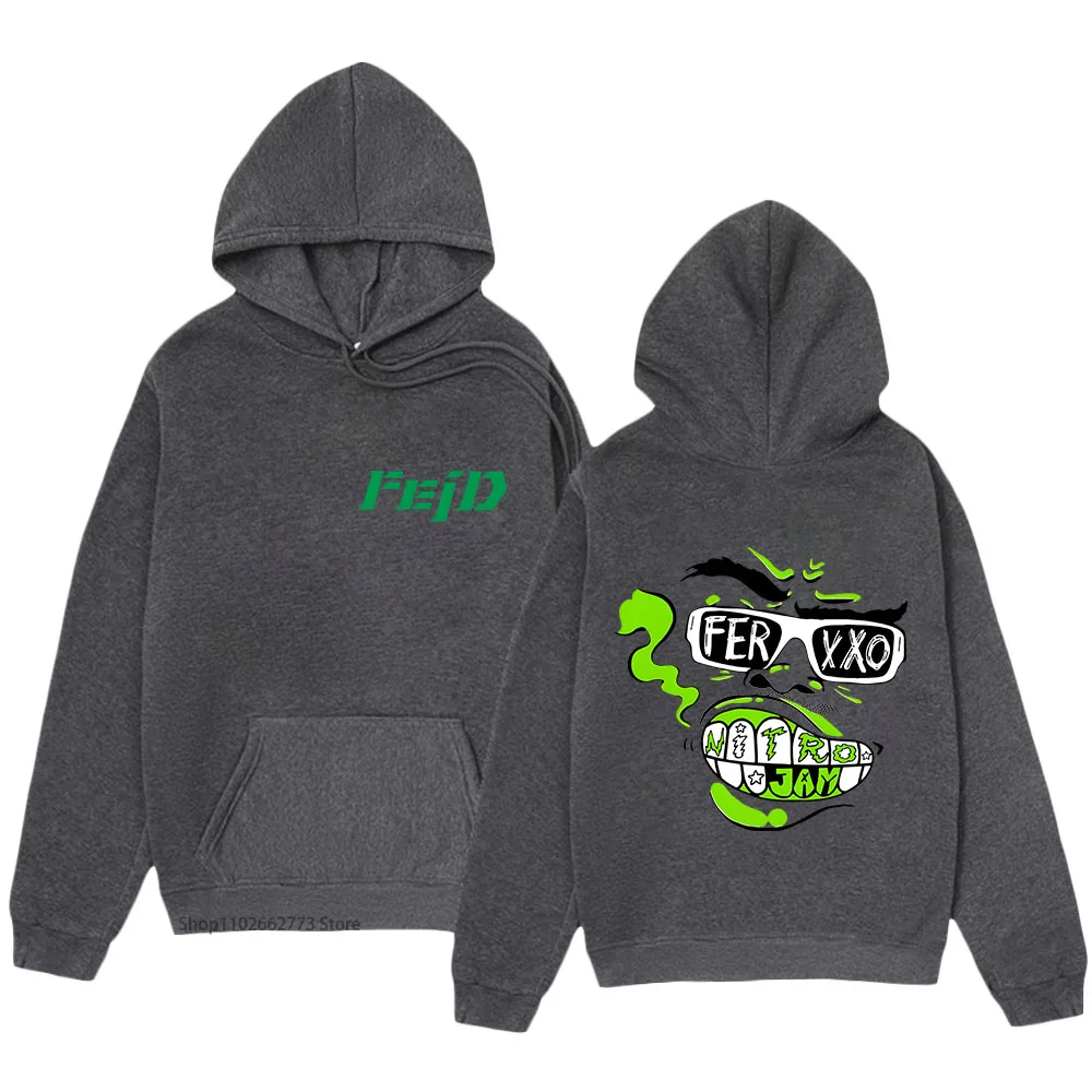 

New Forxxo Feid Hoodies Retro Men/Women Sweatshirts Green Graphic Top Vintage Unisex Classic Clothes Long Sleeve Pullover Unisex