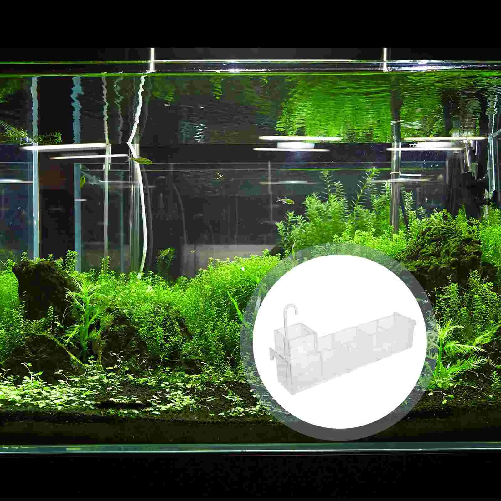 

Fish Tank Filter Drip Box Home Multifunctional Filtration Office Wall Mounted Hanging Acrylic Purification Accessories
