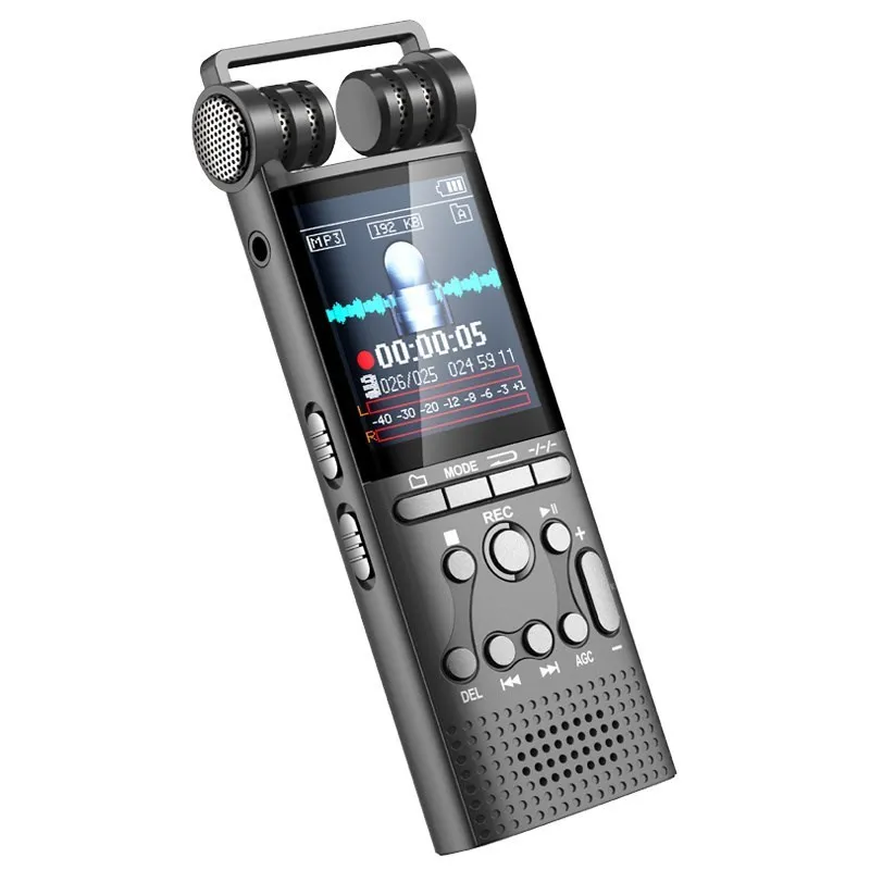 

Professional Voice Activated Digital Audio Recorder 16GB 8GB USB Pen Non-Stop 100hr Recording PCM 1536Kbps External Microphone