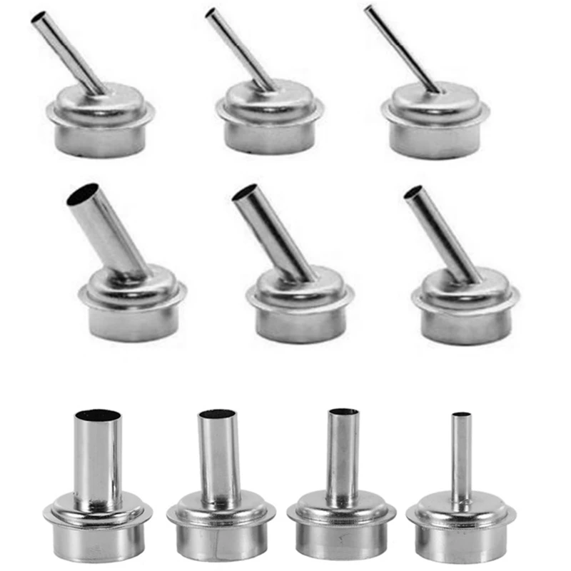 

10 штук станции для распайки горячего воздуха 861DW аксессуары специальные сопла 4 прямых сопла и 6 СКОШЕННЫХ сопла