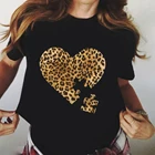 Женская футболка с леопардовым принтом, леопардовым принтом