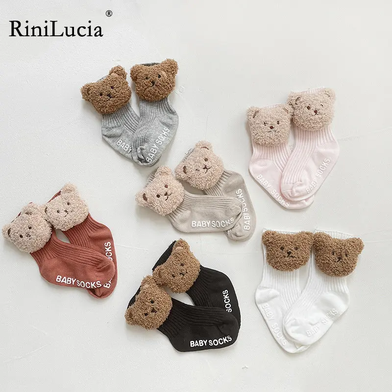 

RiniLucia Winter Cotton Thicken Children's Socks Baby Kids Warm Tube Socks Toddler Boys Girls Solid Floor Cartoon Socks