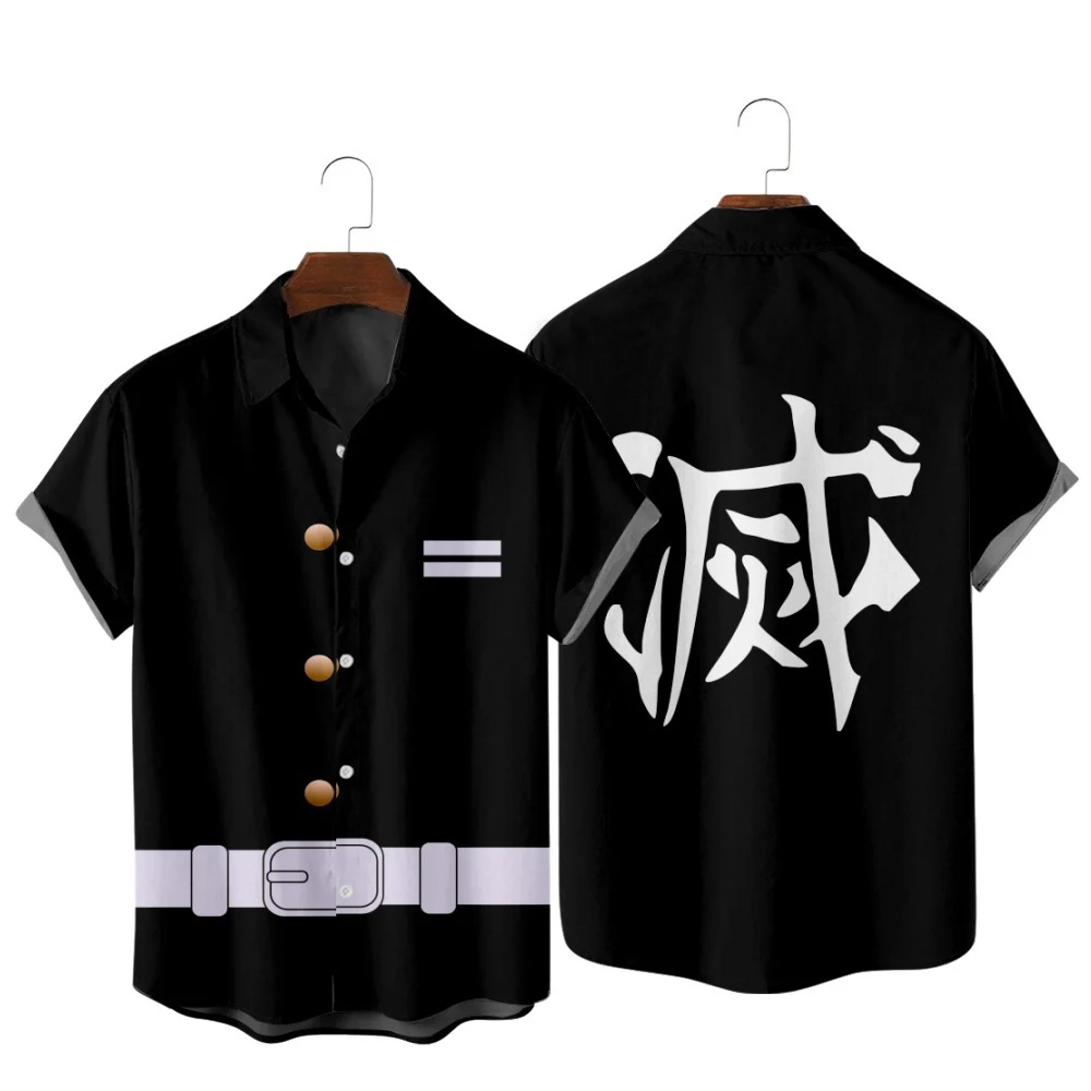 

Гавайская рубашка с 3d принтом, мужская и женская модная пляжная блузка большого размера с короткими рукавами и отворотом